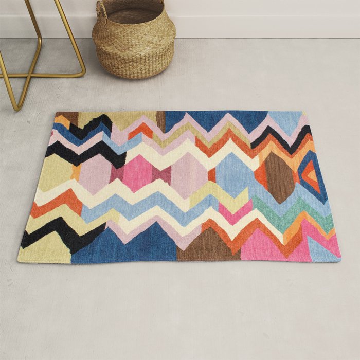 Colored Oriental  Berber Traditional Moroccan Artwork  Rug Gallery Image 1