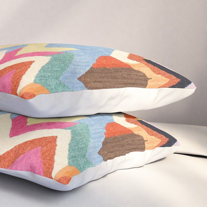 Colored Oriental  Berber Traditional Moroccan Artwork  Pillow Sham Gallery Image 3