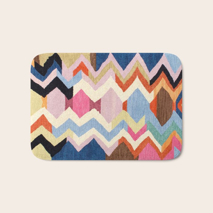 Colored Oriental  Berber Traditional Moroccan Artwork  Bath Mat Gallery Image 1