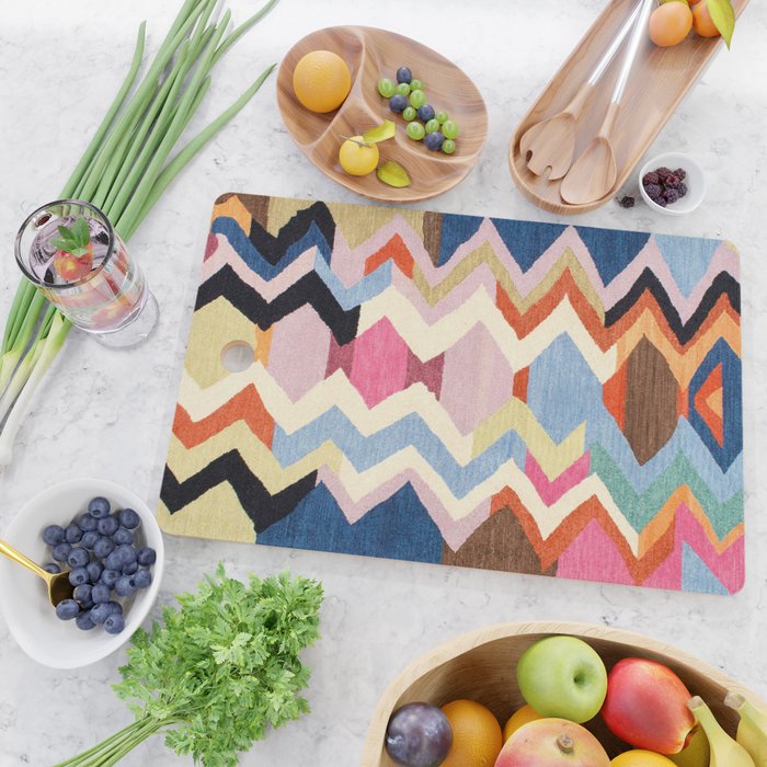 Colored Oriental  Berber Traditional Moroccan Artwork  Cutting Board Gallery Image 2