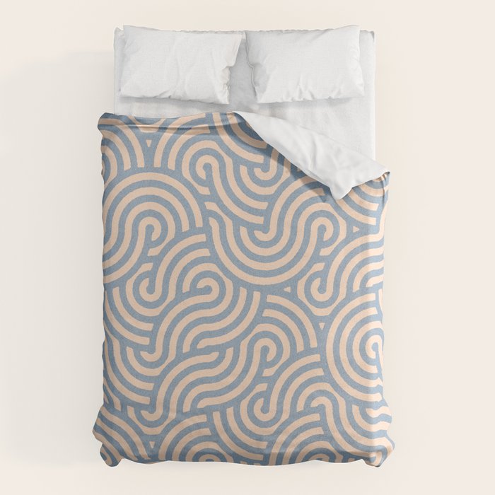 SWIRL - Stone and Almond Duvet Cover Gallery Image 1