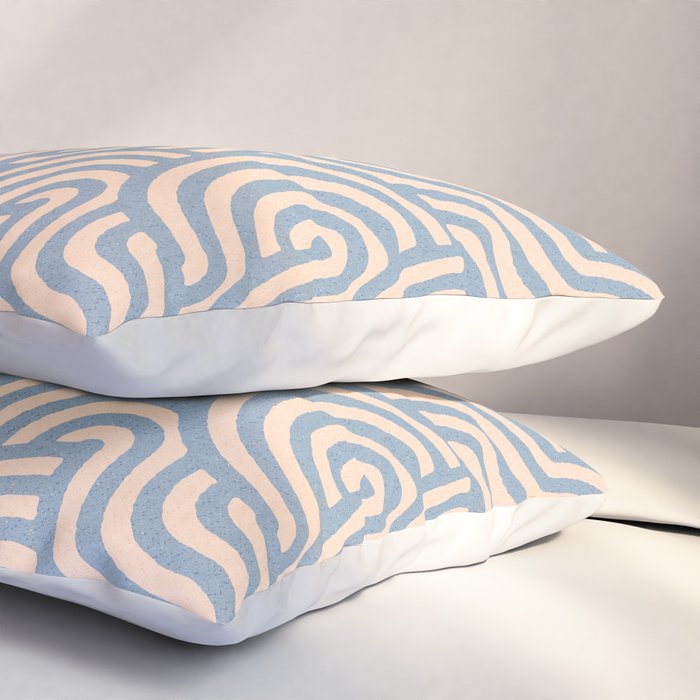 SWIRL - Stone and Almond Pillow Sham Gallery Image 3
