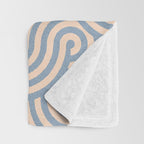 SWIRL - Stone and Almond Throw Blanket Gallery Image 3