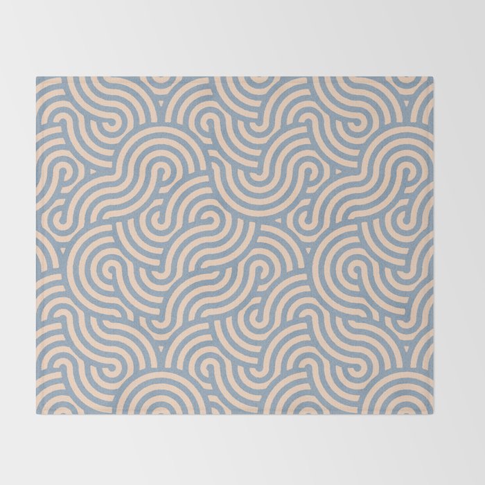 SWIRL - Stone and Almond Throw Blanket Gallery Image 2