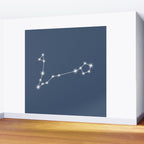 Pisces Zodiac Star Constellation Line Art Neutral Blue Wall Mural Gallery Image 2