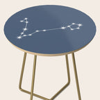 Pisces Zodiac Star Constellation Line Art Neutral Blue Side Table Gallery Image 2