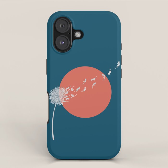 Cat and Plant 25: Cat Dandelion iPhone Case Gallery Image 1