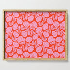 Boho Blooms - Pink Serving Tray Gallery Image 1