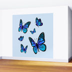 Butterfly Blues | Blue Morpho Butterflies Collage Wall Mural Gallery Image 2