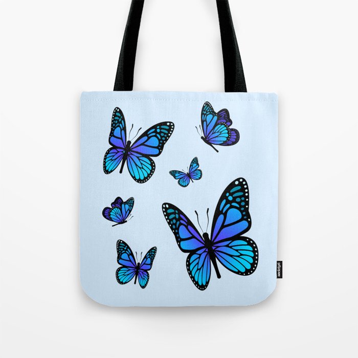 Butterfly Blues | Blue Morpho Butterflies Collage Tote Bag Gallery Image 1