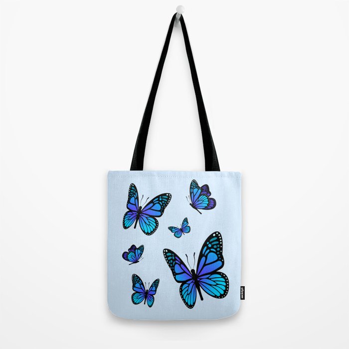 Butterfly Blues | Blue Morpho Butterflies Collage Tote Bag Gallery Image 2