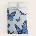 Butterfly Blues | Blue Morpho Butterflies Collage Comforter Gallery Image 6