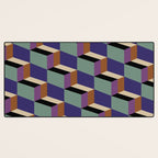 Cuboid Geometric Abstract Shapes Pattern XIX Desk Mat Gallery Image 3