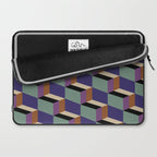 Cuboid Geometric Abstract Shapes Pattern XIX Laptop Sleeve Gallery Image 2