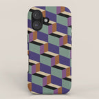 Cuboid Geometric Abstract Shapes Pattern XIX iPhone Case Gallery Image 1