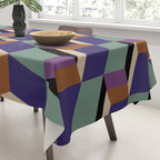 Cuboid Geometric Abstract Shapes Pattern XIX Tablecloth Gallery Image 3