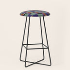 Cuboid Geometric Abstract Shapes Pattern XIX Stool Gallery Image 1