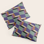 Cuboid Geometric Abstract Shapes Pattern XIX Pillow Sham Gallery Image 3