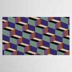 Cuboid Geometric Abstract Shapes Pattern XIX Tablecloth Gallery Image 2