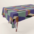 Cuboid Geometric Abstract Shapes Pattern XIX Tablecloth Gallery Image 1