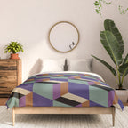 Cuboid Geometric Abstract Shapes Pattern XIX Comforter Gallery Image 3
