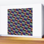 Cuboid Geometric Abstract Shapes Pattern XIX Wall Mural Gallery Image 2