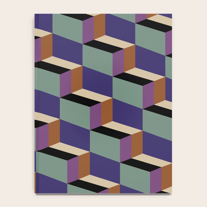 Cuboid Geometric Abstract Shapes Pattern XIX Notebook Gallery Image 4
