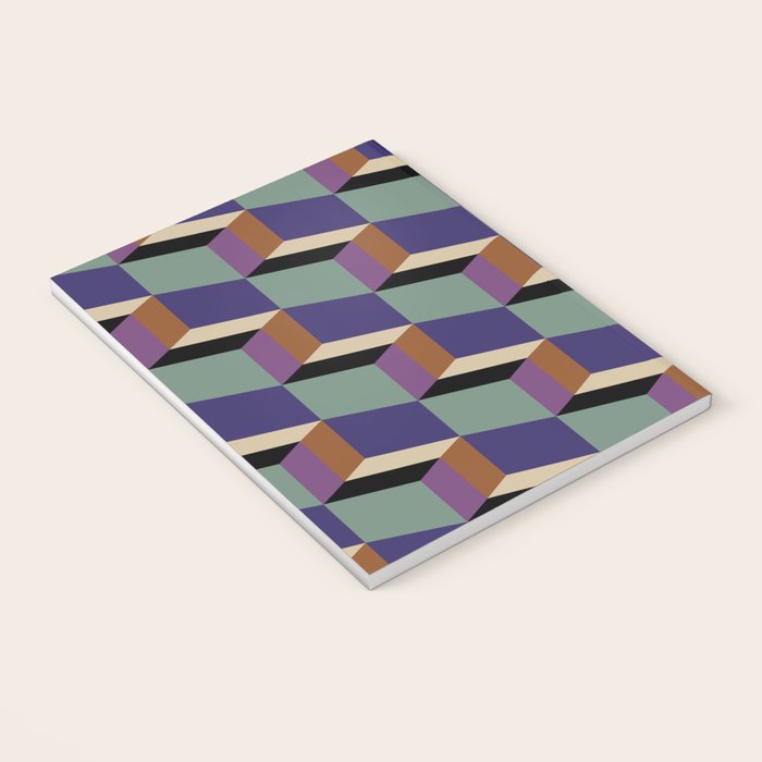 Cuboid Geometric Abstract Shapes Pattern XIX Notebook Gallery Image 3