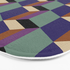 Cuboid Geometric Abstract Shapes Pattern XIX Bath Mat Gallery Image 3