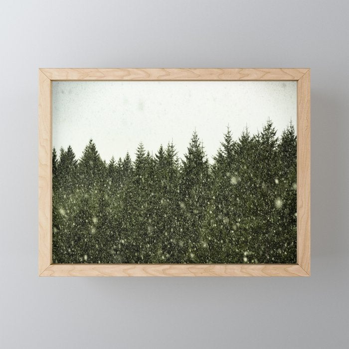 Winter Woods Pacific Northwest - Wanderlust Adventure Mini Art Print Gallery Image 1