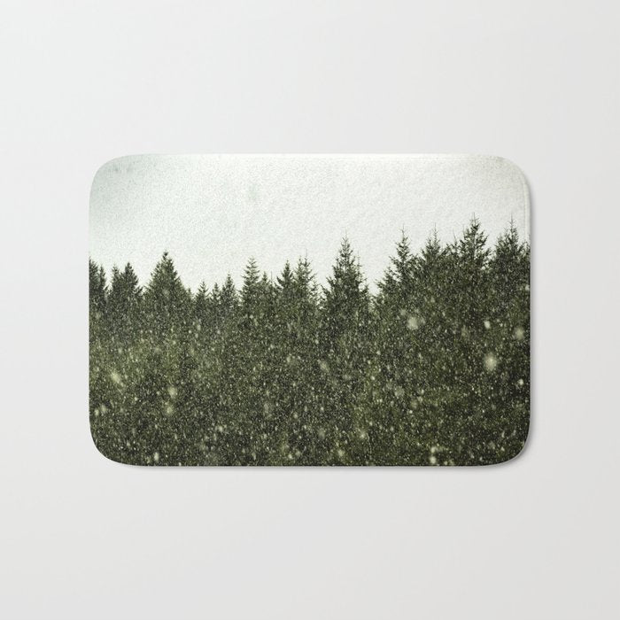 Winter Woods Pacific Northwest - Wanderlust Adventure Bath Mat Gallery Image 1