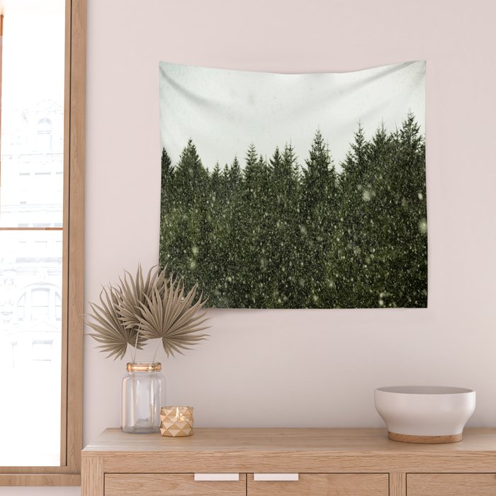 Winter Woods Pacific Northwest - Wanderlust Adventure Wall Tapestry Gallery Image 2
