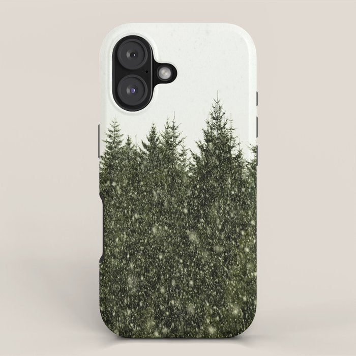 Winter Woods Pacific Northwest - Wanderlust Adventure iPhone Case Gallery Image 1