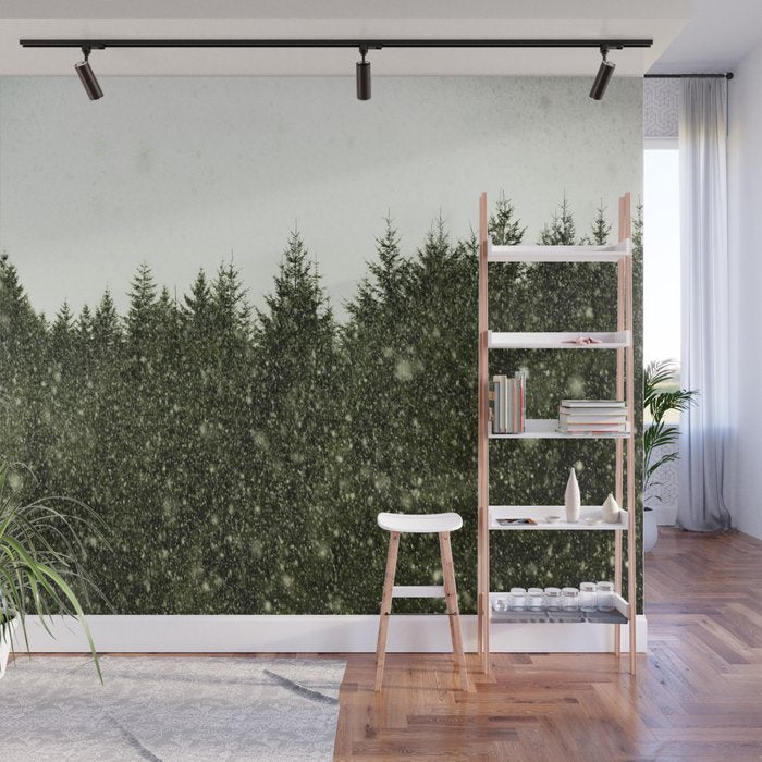 Winter Woods Pacific Northwest - Wanderlust Adventure Wall Mural Gallery Image 1