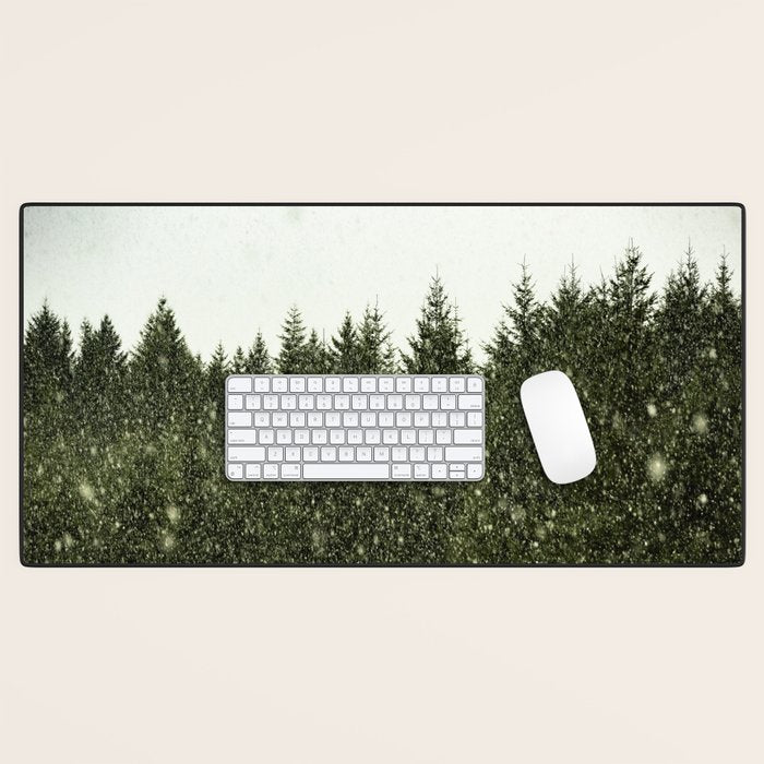 Winter Woods Pacific Northwest - Wanderlust Adventure Desk Mat Gallery Image 1