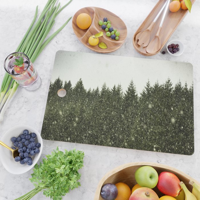 Winter Woods Pacific Northwest - Wanderlust Adventure Cutting Board Gallery Image 2