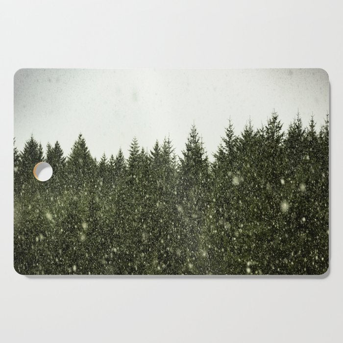 Winter Woods Pacific Northwest - Wanderlust Adventure Cutting Board Gallery Image 1