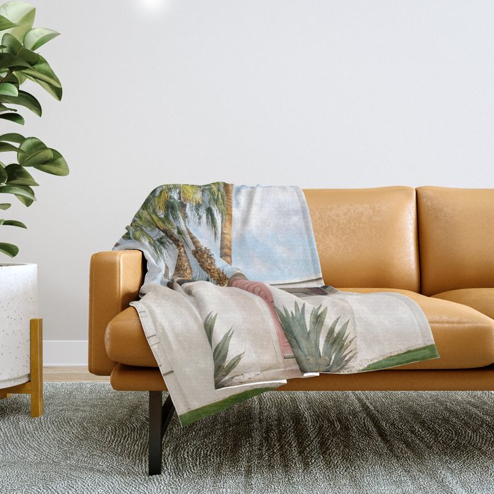 Palm Springs #5 Throw Blanket Gallery Image 1