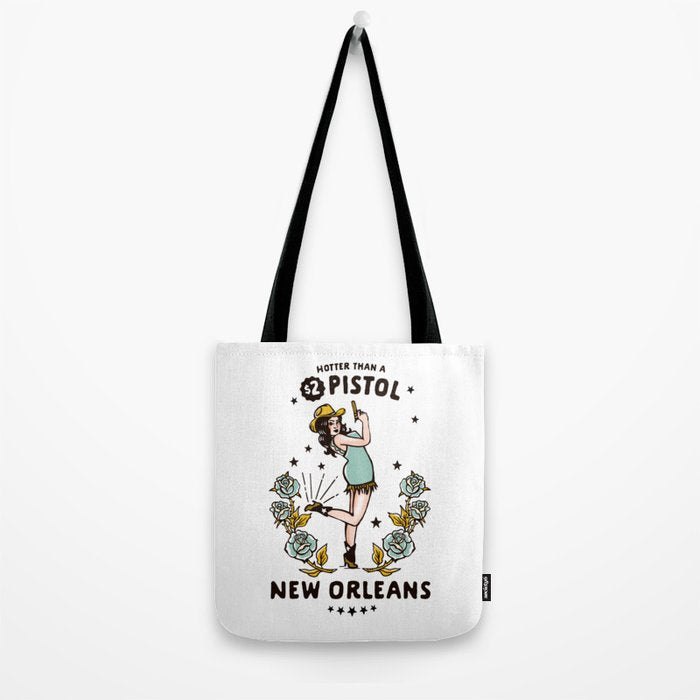 New Orleans, Louisiana Cowgirl: Hotter Than A $2 Pistol Tote Bag Gallery Image 2
