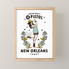 New Orleans, Louisiana Cowgirl: Hotter Than A $2 Pistol Mini Art Print Gallery Image 1