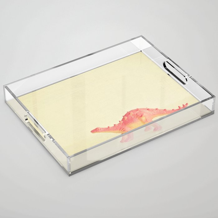 Pink Dinosaur Acrylic Tray Gallery Image 1