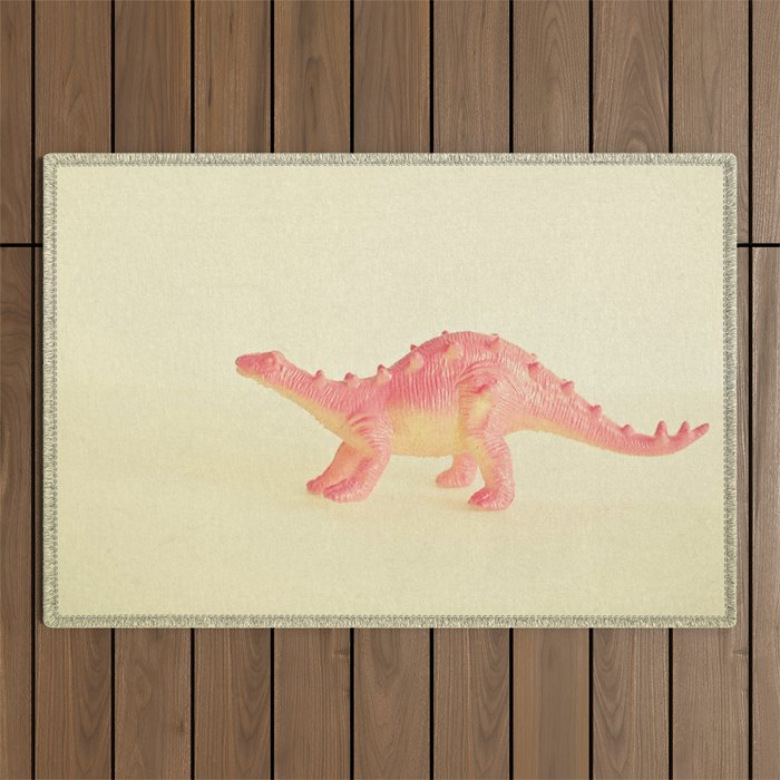 Pink Dinosaur Outdoor Rug Gallery Image 1