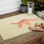 Pink Dinosaur Outdoor Rug Gallery Image 2