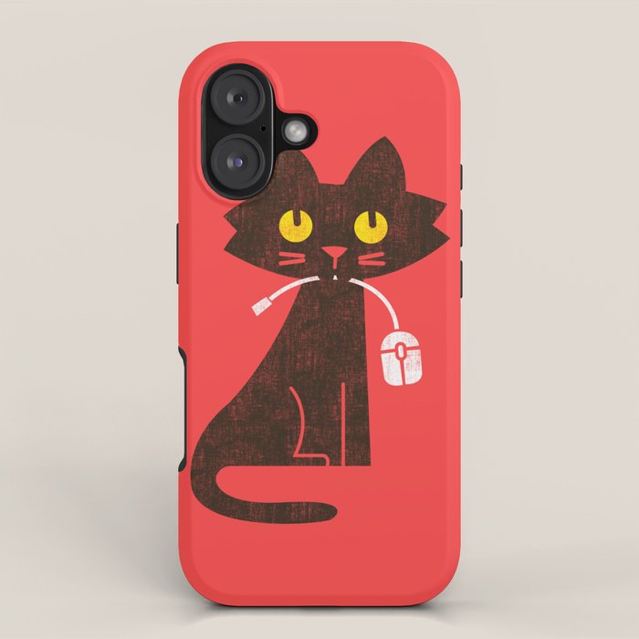 Fitz - Hungry hungry cat (and unfortunate mouse) iPhone Case Gallery Image 1