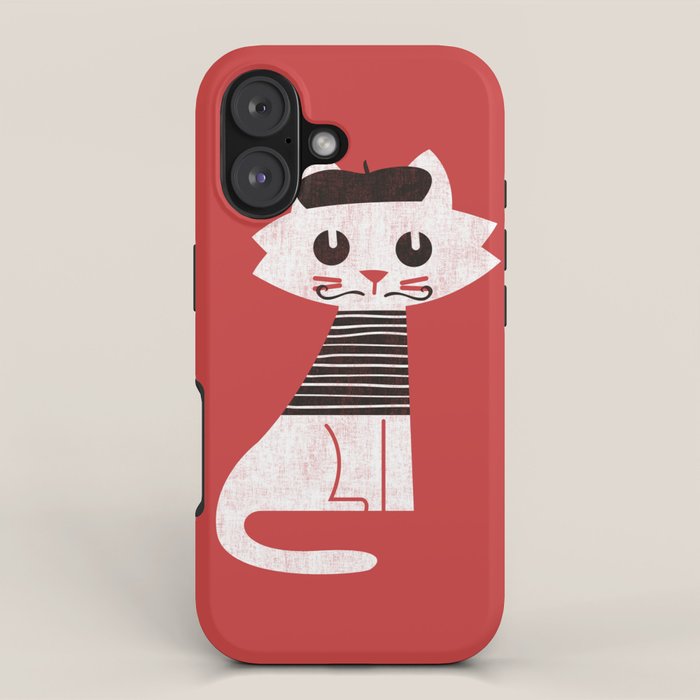 Mark the cat goes to Paris iPhone Case Gallery Image 1