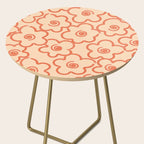 Flower Doodles in Orange & Peach Fuzz Side Table Gallery Image 2