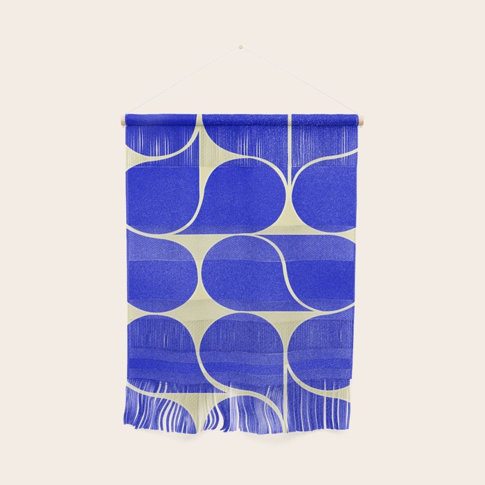Blue mid-century shapes no8 Wall Hanging Gallery Image 1