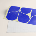 Blue mid-century shapes no8 Wrapping Paper Gallery Image 2