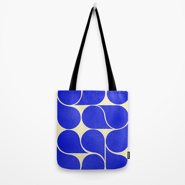 Blue mid-century shapes no8 Tote Bag Gallery Image 2