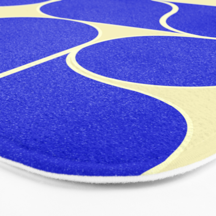 Blue mid-century shapes no8 Bath Mat Gallery Image 3
